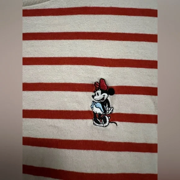 Uniqlo x Disney Minnie Mouse Nautical Striped Cotton T-Shirt Women’s L - Picture 3 of 7